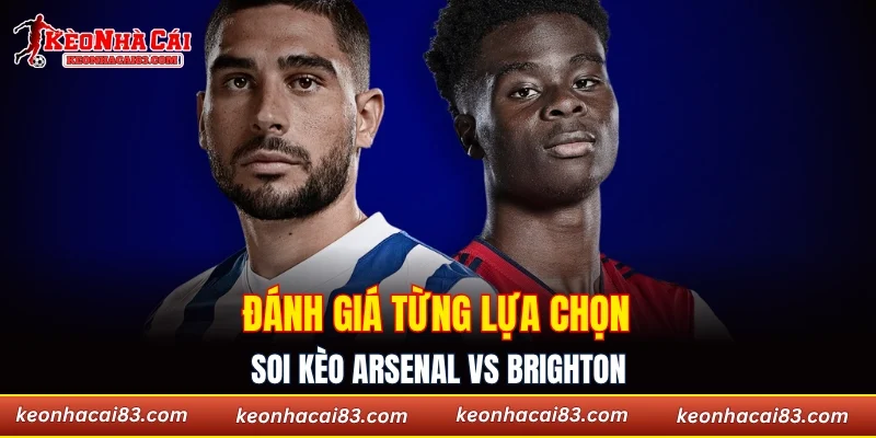 Đánh giá từng lựa chọn soi kèo Arsenal vs Brighton